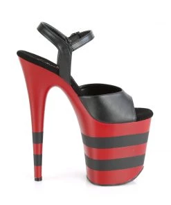 Pleaser Direct Flamingo 809SR Black & Red Striped Platforms