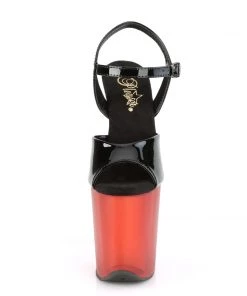 Pleaser Direct Flamingo 809T Black & Red Platforms