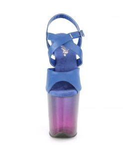Pleaser Direct Flamingo 822T Blue & Purple Ombre Translucent Platforms Platform Shoes
