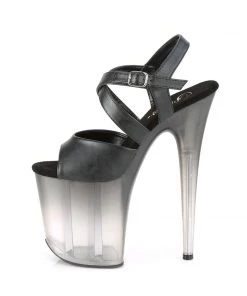 Pleaser Direct Flamingo 822T Black & Grey Ombre Translucent Platforms Platform Shoes