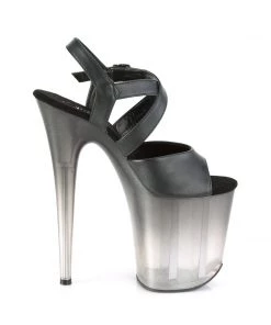 Pleaser Direct Flamingo 822T Black & Grey Ombre Translucent Platforms Platform Shoes