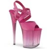 Pleaser Direct Flamingo 822T Pink Ombre Translucent Platforms Platform Shoes