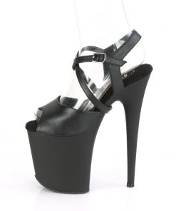 Pleaser Direct Platform Shoes Flamingo 824 Black Platform Heels