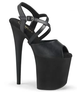 Pleaser Direct Platform Shoes Flamingo 824 Black Platform Heels