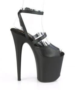 Pleaser Direct Flamingo 829 Black Open Toe Platform Heels