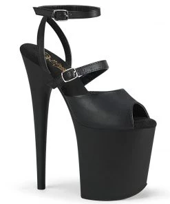 Pleaser Direct Flamingo 829 Black Open Toe Platform Heels