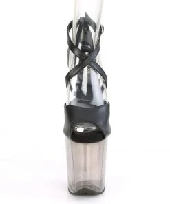 Pleaser Direct Larger Size Shoes Flamingo 840-T Black Criss Cross Platforms