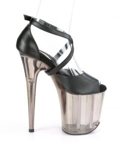 Pleaser Direct Larger Size Shoes Flamingo 840-T Black Criss Cross Platforms