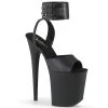 Pleaser Direct Larger Size Shoes Flamingo 891 Black Faux Leather Platforms With Ankle Straps