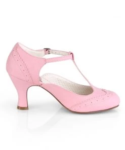 Pleaser Direct Flapper 26 Pink Kitten Heels Larger Size Shoes