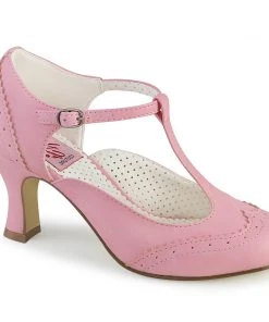 Pleaser Direct Flapper 26 Pink Kitten Heels Larger Size Shoes