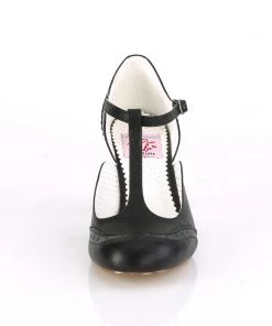 Pleaser Direct Flapper 26 Black Kitten Heels
