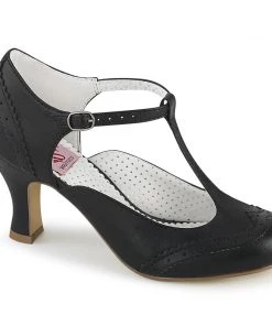 Pleaser Direct Flapper 26 Black Kitten Heels