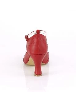 Pleaser Direct Larger Size Shoes Flapper 26 Red Kitten Heels