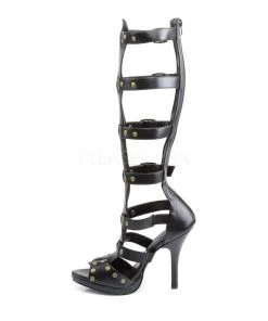 Pleaser Direct Gladiator 208 Black High Heel Sandals Larger Size Shoes 7 Pleaser Direct Gladiator 208 Black High Heel Sandals Larger Size Shoes