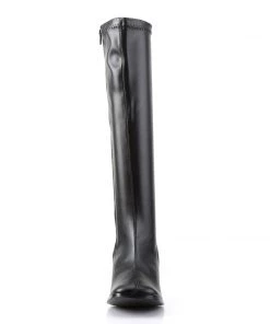Pleaser Direct Gogo 300 Black Matte Knee High Boots
