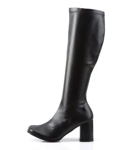 Pleaser Direct Gogo 300 Black Matte Knee High Boots
