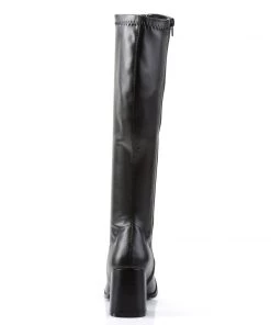 Pleaser Direct Gogo 300 Black Matte Knee High Boots