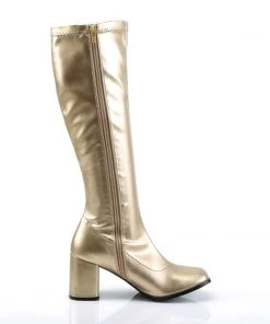 Pleaser Direct Gogo 300 Gold Matte Knee High Boots Larger Size Shoes 9 Pleaser Direct Gogo 300 Gold Matte Knee High Boots Larger Size Shoes