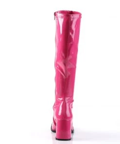 Pleaser Direct Larger Size Shoes Gogo 300 Pink Patent Knee High Boots 8 Pleaser Direct Larger Size Shoes Gogo 300 Pink Patent Knee High Boots