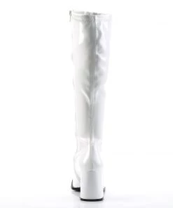 Pleaser Direct Gogo 300 White Patent Knee High Boots 8 Pleaser Direct Gogo 300 White Patent Knee High Boots