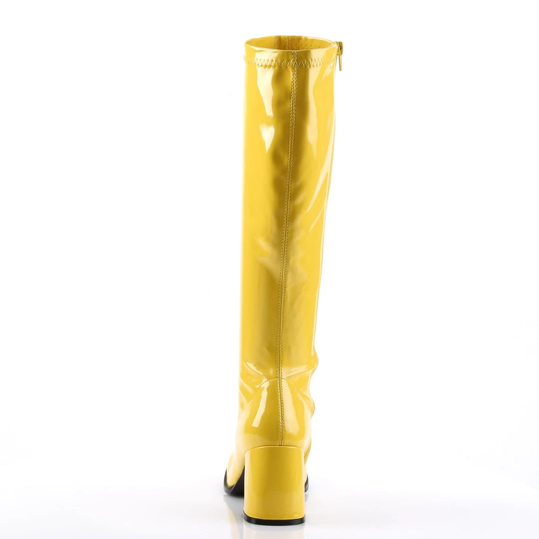 Pleaser Direct Gogo 300 Yellow Patent Knee High Boots 4 Pleaser Direct Gogo 300 Yellow Patent Knee High Boots