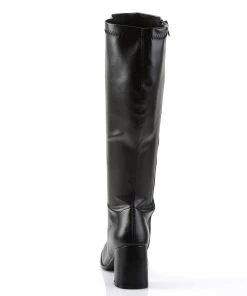 Pleaser Direct Larger Size Shoes Gogo 300WC Wide Fit Black Matte Boots