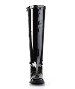 Pleaser Direct Gogo 300WC Wide Fit Black Patent Boots