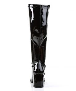 Pleaser Direct Gogo 300WC Wide Fit Black Patent Boots