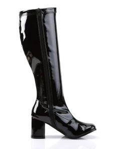 Pleaser Direct Gogo 300WC Wide Fit Black Patent Boots