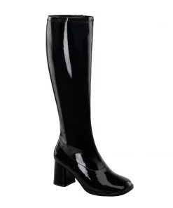 Pleaser Direct Gogo 300WC Wide Fit Black Patent Boots
