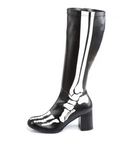 Pleaser Direct Gogo 300XRAY Black Patent X-Ray Boots
