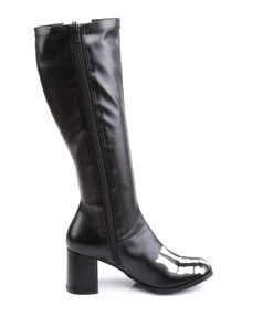 Pleaser Direct Gogo 300XRAY Black Patent X-Ray Boots