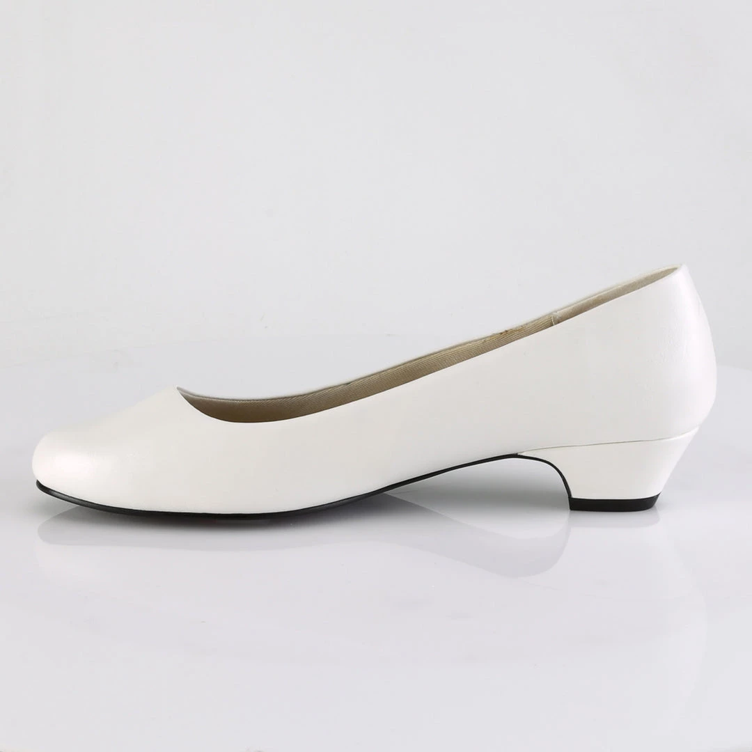 Pleaser Direct Gwen 01 White Matte Kitten Heels Larger Size Shoes 3 Pleaser Direct Gwen 01 White Matte Kitten Heels Larger Size Shoes