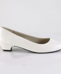Pleaser Direct Gwen 01 White Matte Kitten Heels Larger Size Shoes 9 Pleaser Direct Gwen 01 White Matte Kitten Heels Larger Size Shoes