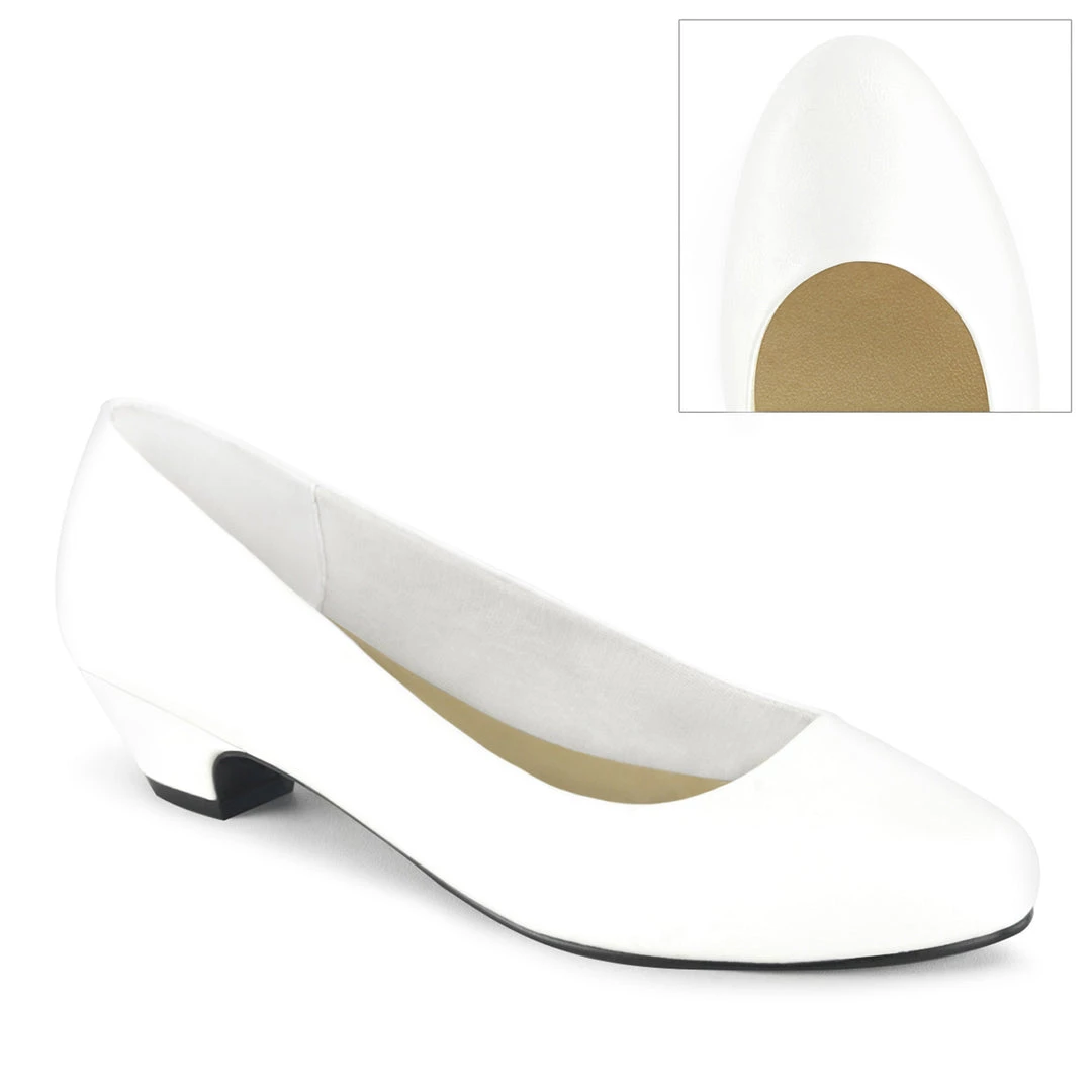 Pleaser Direct Gwen 01 White Matte Kitten Heels Larger Size Shoes 1 Pleaser Direct Gwen 01 White Matte Kitten Heels Larger Size Shoes
