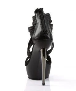 Pleaser Direct Impulse 558 Black Ruched Strappy Sandals 8 Pleaser Direct Impulse 558 Black Ruched Strappy Sandals