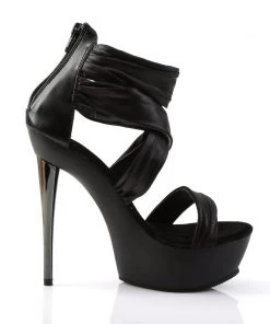 Pleaser Direct Impulse 558 Black Ruched Strappy Sandals 9 Pleaser Direct Impulse 558 Black Ruched Strappy Sandals