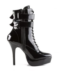 Pleaser Direct Indulge 1026 Black Patent Buckled Ankle Boots 9 Pleaser Direct Indulge 1026 Black Patent Buckled Ankle Boots