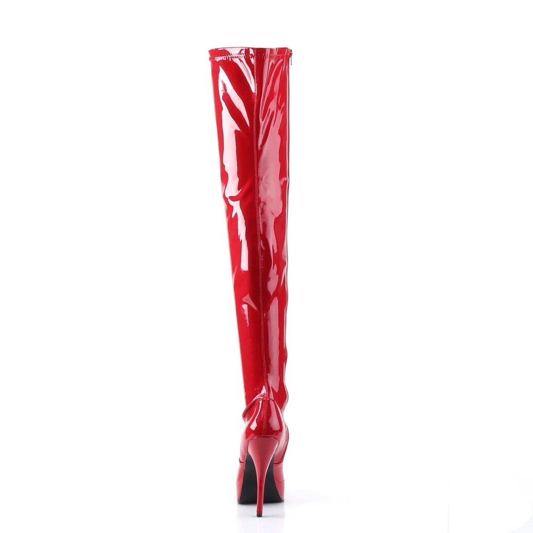 Pleaser Direct Indulge 3000 Red Patent Thigh High Boots Larger Size Shoes 4 Pleaser Direct Indulge 3000 Red Patent Thigh High Boots Larger Size Shoes
