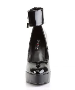 Pleaser Direct Indulge 534 Black Patent Ankle Cuff Platforms Larger Size Shoes