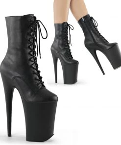 Pleaser Direct Platform Shoes Infinity 1020 Black Matte Boots