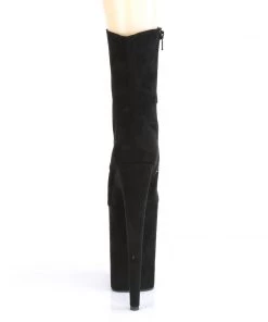 Pleaser Direct Infinity 1020FS Black Faux Suede Platform Ankle Boots Platform Shoes