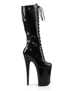 Pleaser Direct Infinity 2020 Black Patent Boots