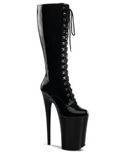 Pleaser Direct Infinity 2020 Black Patent Boots