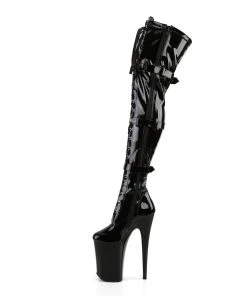 Pleaser Direct Infinity 3028 Black Patent Boots Platform Shoes