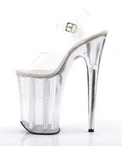 Pleaser Direct Infinity 908MG Clear Glitter Platforms 7 Pleaser Direct Infinity 908MG Clear Glitter Platforms