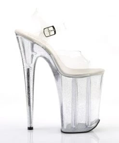 Pleaser Direct Infinity 908MG Clear Glitter Platforms 9 Pleaser Direct Infinity 908MG Clear Glitter Platforms