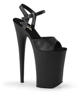 Pleaser Direct Infinity 909 Black Matte Platforms Platform Shoes