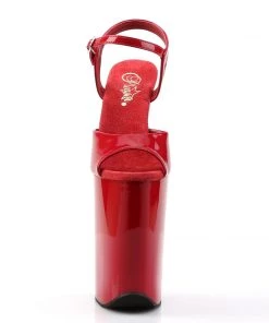 Pleaser Direct Infinity 909 Red Patent Platforms